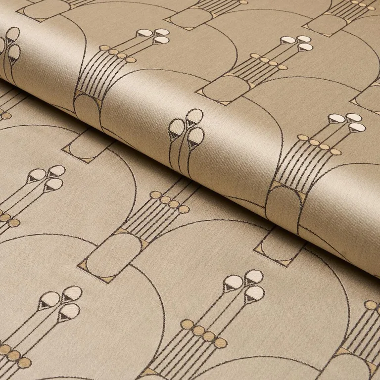 Schumacher 85600 Swanson Scallop Pewter fabric swatch