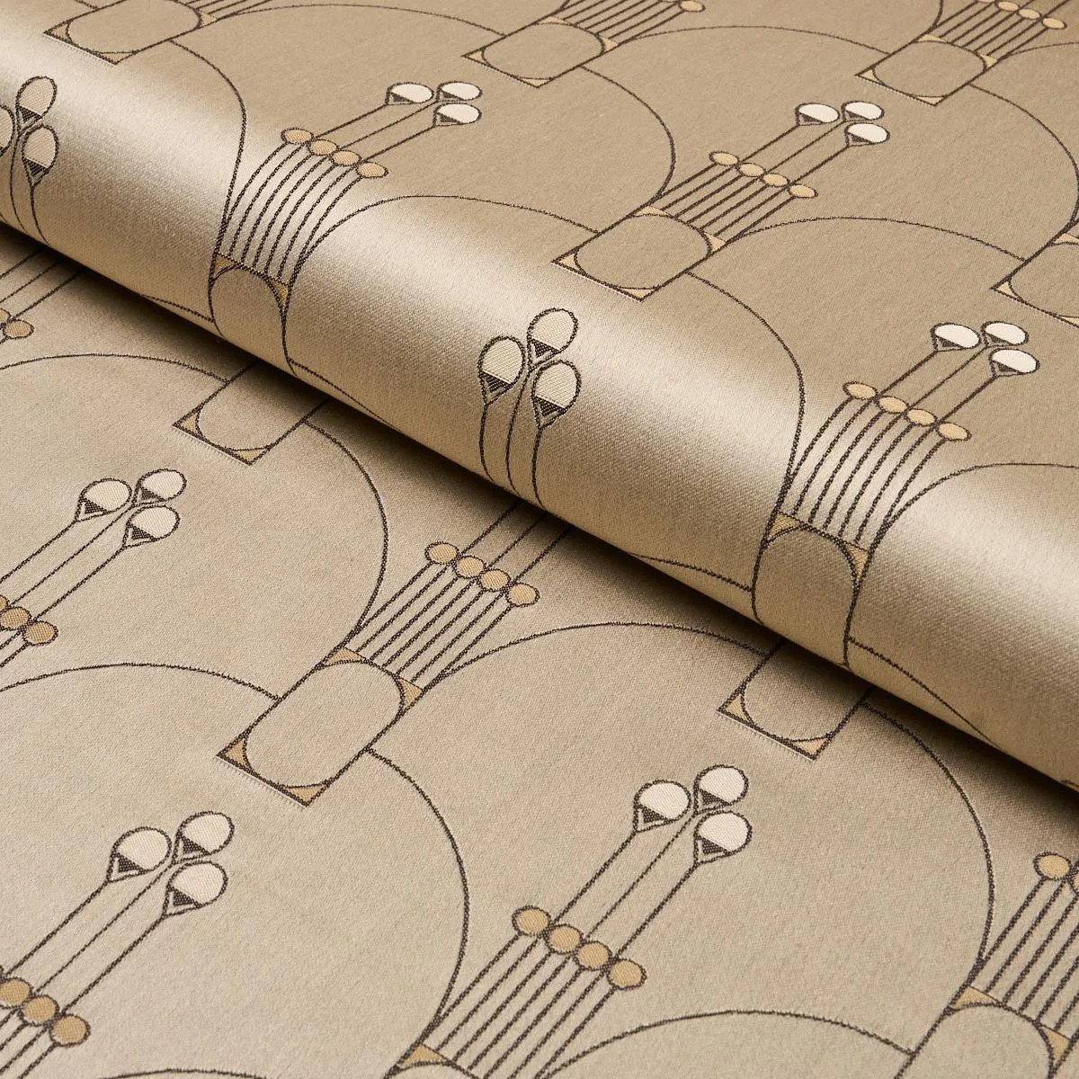 Schumacher 85600 Swanson Scallop Pewter fabric swatch