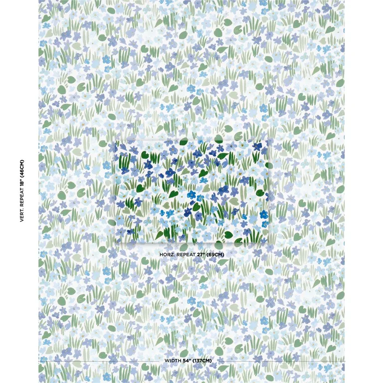 Schumacher 182200 Sweet Violette Indoor/Outdoor Blue fabric swatch