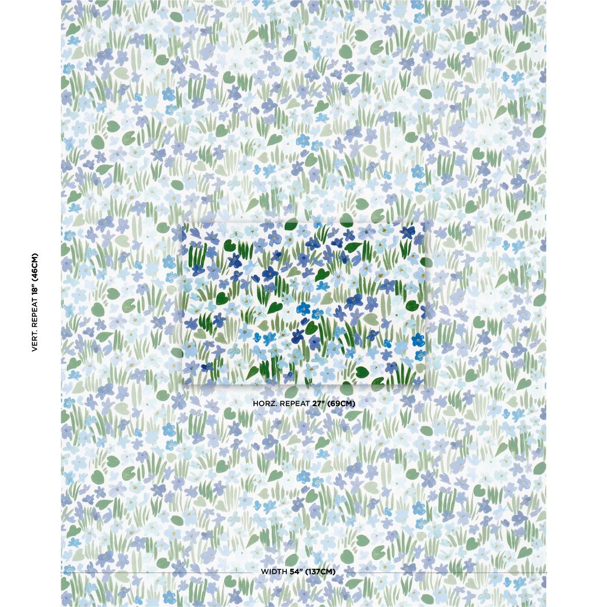 Schumacher 182200 Sweet Violette Indoor/Outdoor Blue fabric swatch