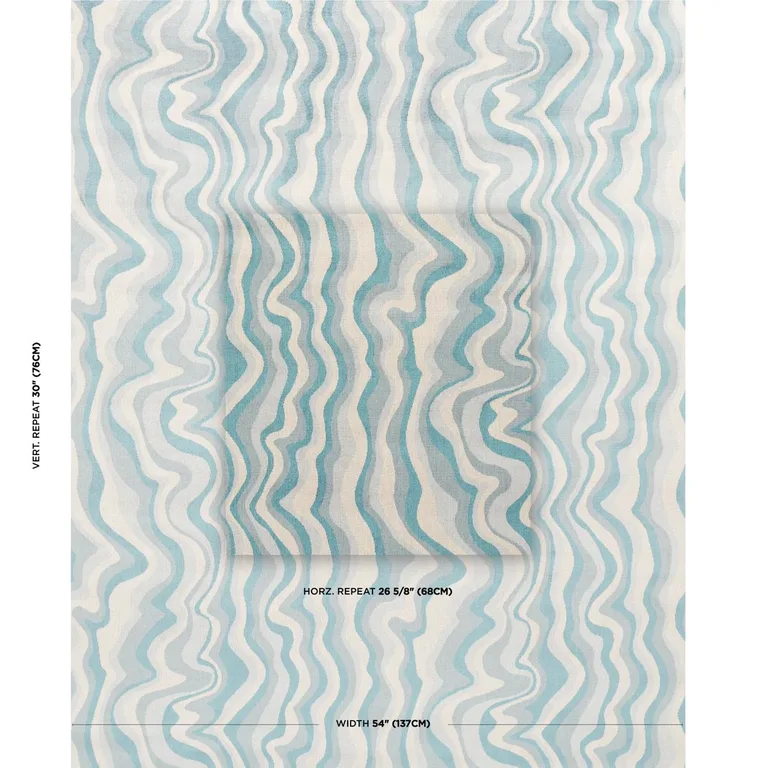Schumacher 82410 Swirl Velvet Mineral fabric swatch