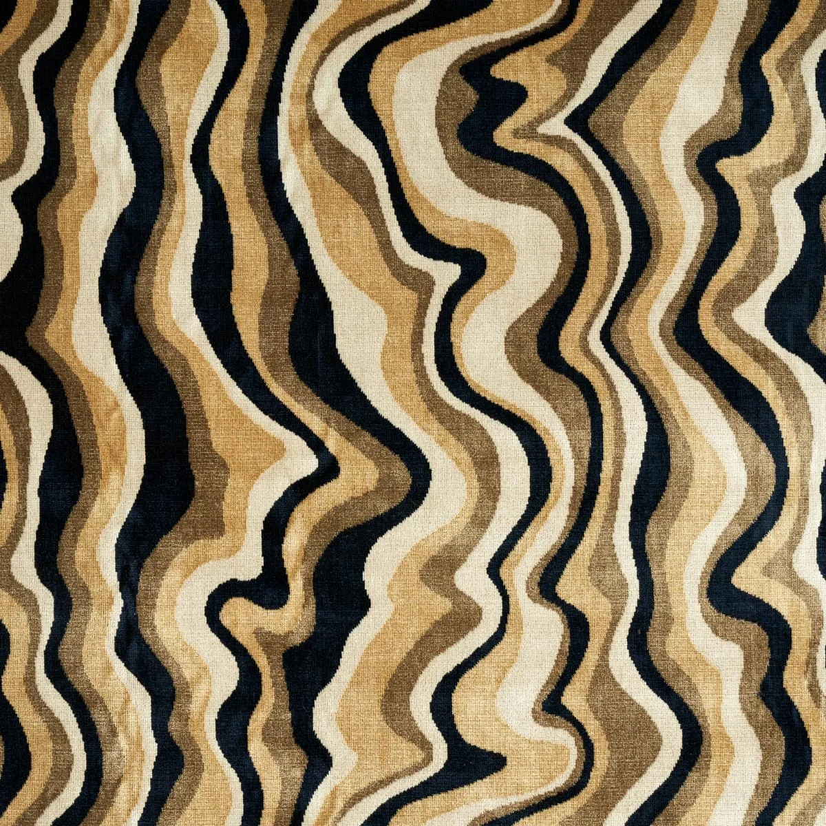 Schumacher 82411 Swirl Velvet Neutral fabric swatch