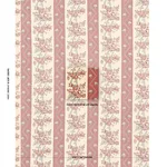 Schumacher 181740 Sylvain Floral Stripe Rouge fabric swatch