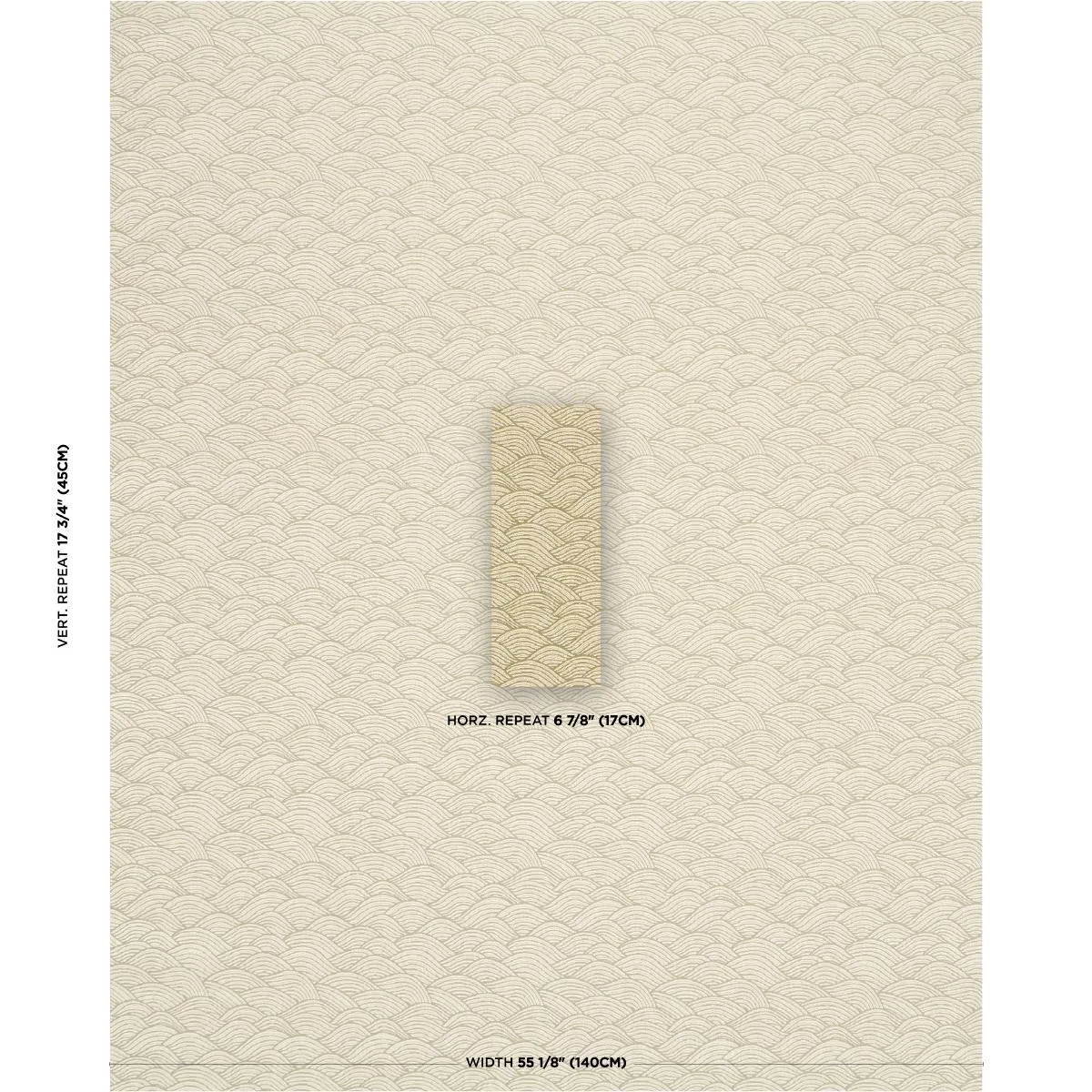 Schumacher 86541 Symphony Scallop Olive fabric swatch