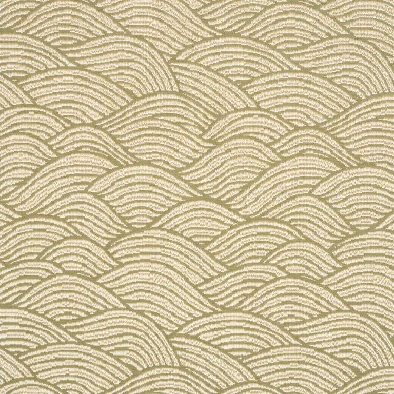 Schumacher 86541 Symphony Scallop Olive fabric swatch