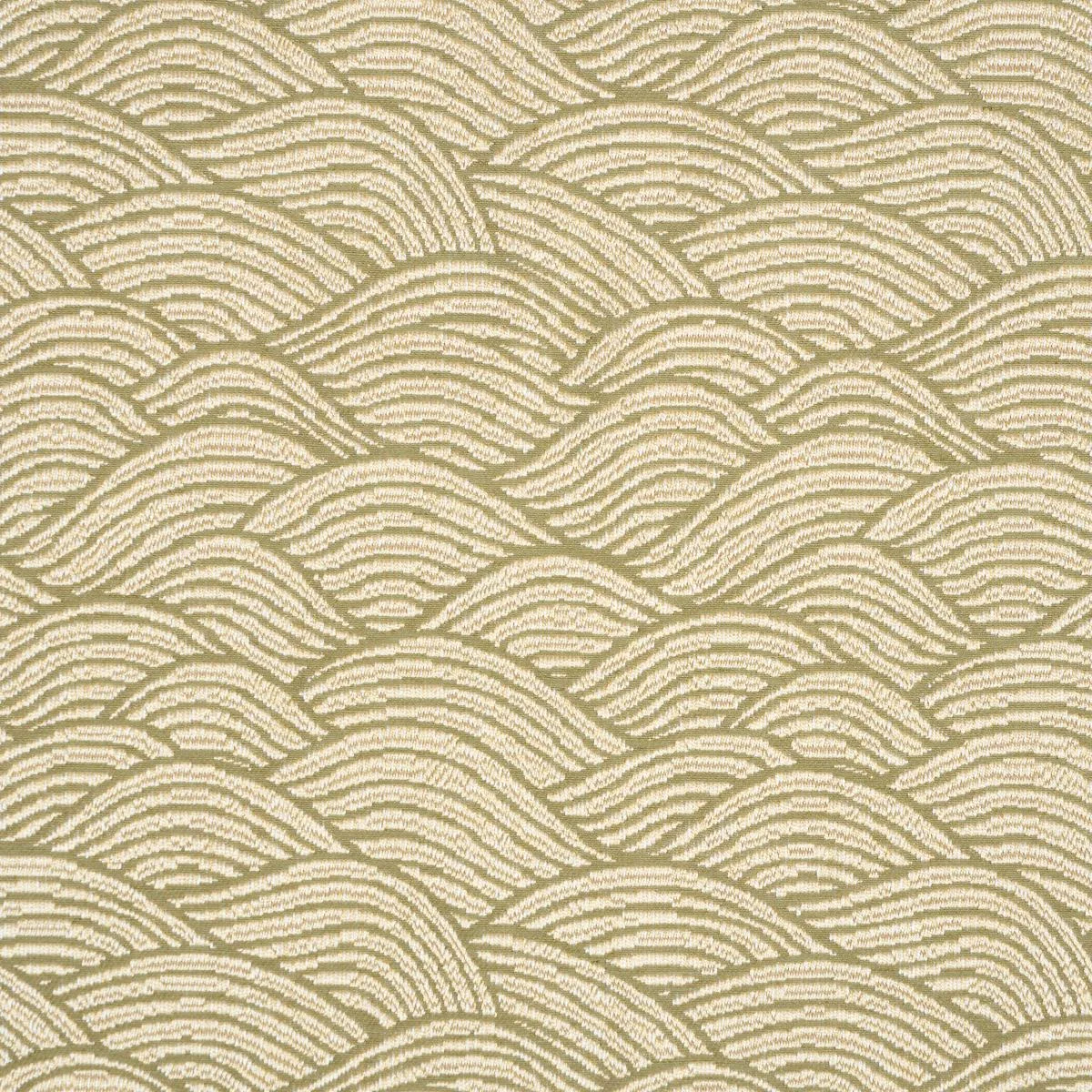 Schumacher 86541 Symphony Scallop Olive fabric swatch