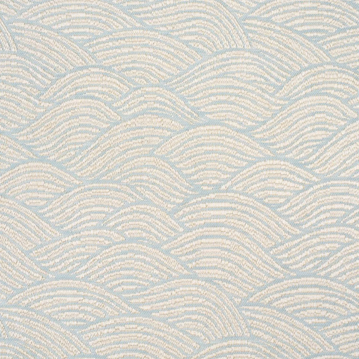 Schumacher 86540 Symphony Scallop Sky fabric swatch