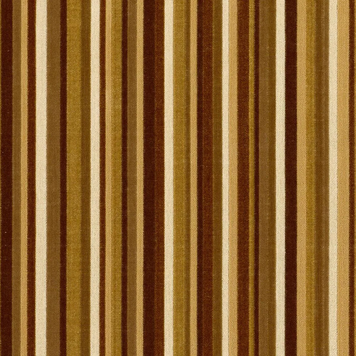 Schumacher 55323 Syncopated Velvet Stripe Chamois / Mink fabric swatch