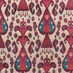 Schumacher 73931 Tabriz Ikat Velvet Aubergine fabric swatch