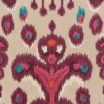 Schumacher 73931 Tabriz Ikat Velvet Aubergine fabric swatch