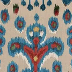 Schumacher 73930 Tabriz Ikat Velvet Multi fabric swatch