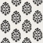 Schumacher 72090 Talitha Embroidery Blackwork fabric swatch