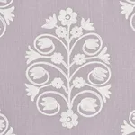 Schumacher 72091 Talitha Embroidery Wisteria fabric swatch