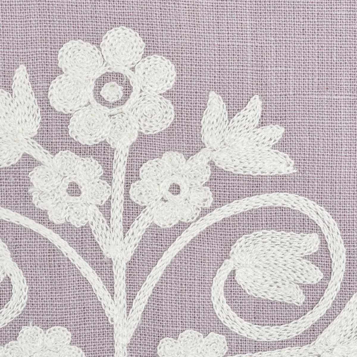 Schumacher 72091 Talitha Embroidery Wisteria fabric swatch
