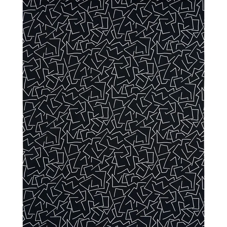 Schumacher 180410 Tangent Print Carbon fabric swatch