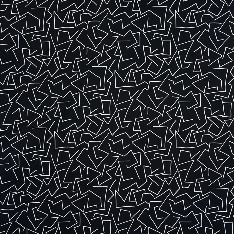 Schumacher 180410 Tangent Print Carbon fabric swatch