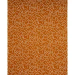 Schumacher 180412 Tangent Print Saffron fabric swatch
