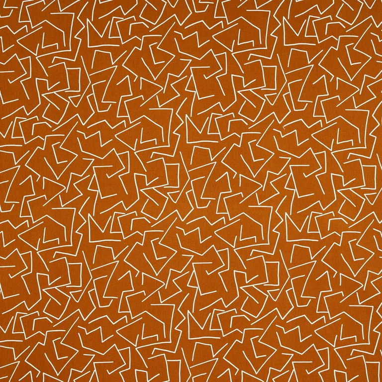 Schumacher 180412 Tangent Print Saffron fabric swatch