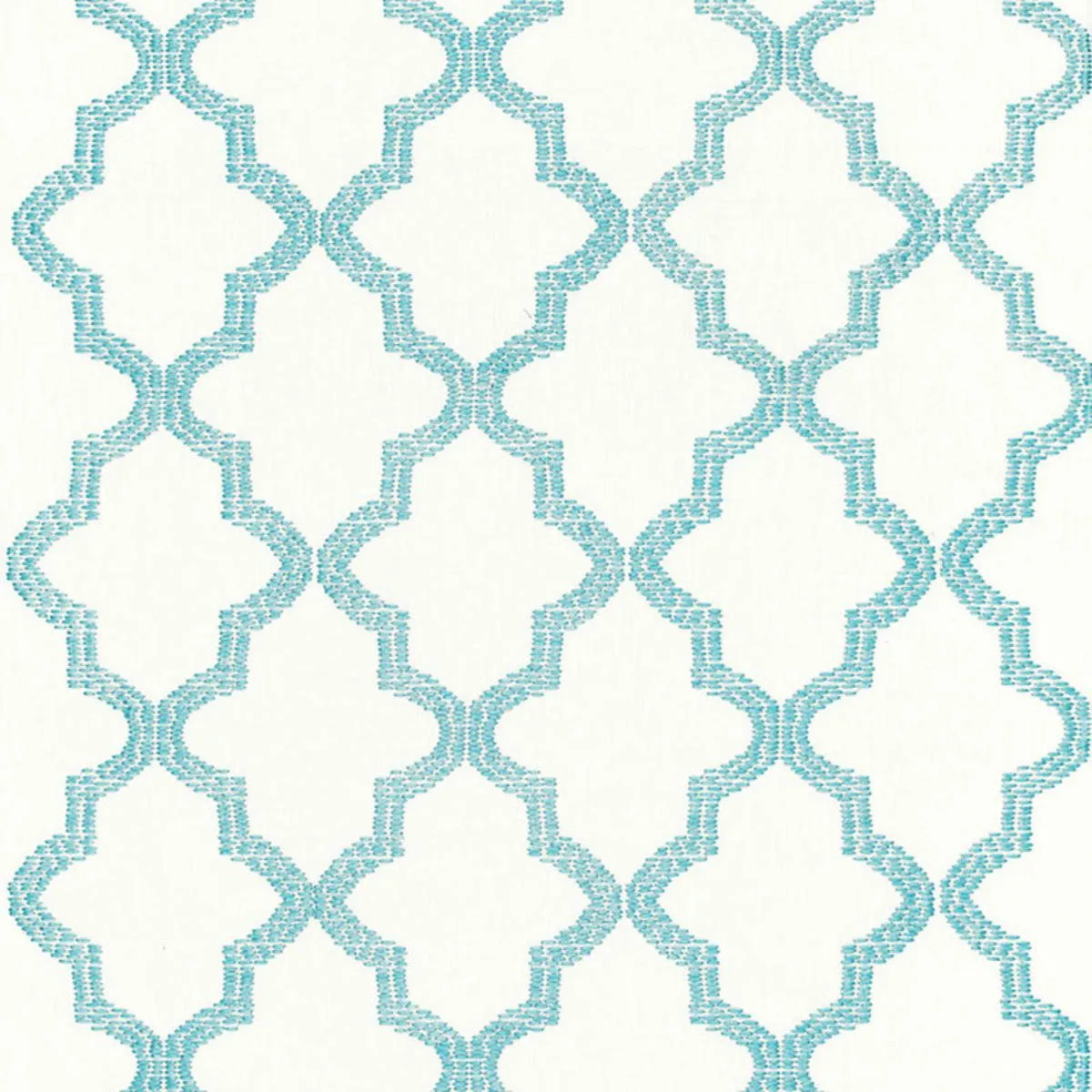 Schumacher 68342 Tangier Embroidery Caribbean fabric swatch