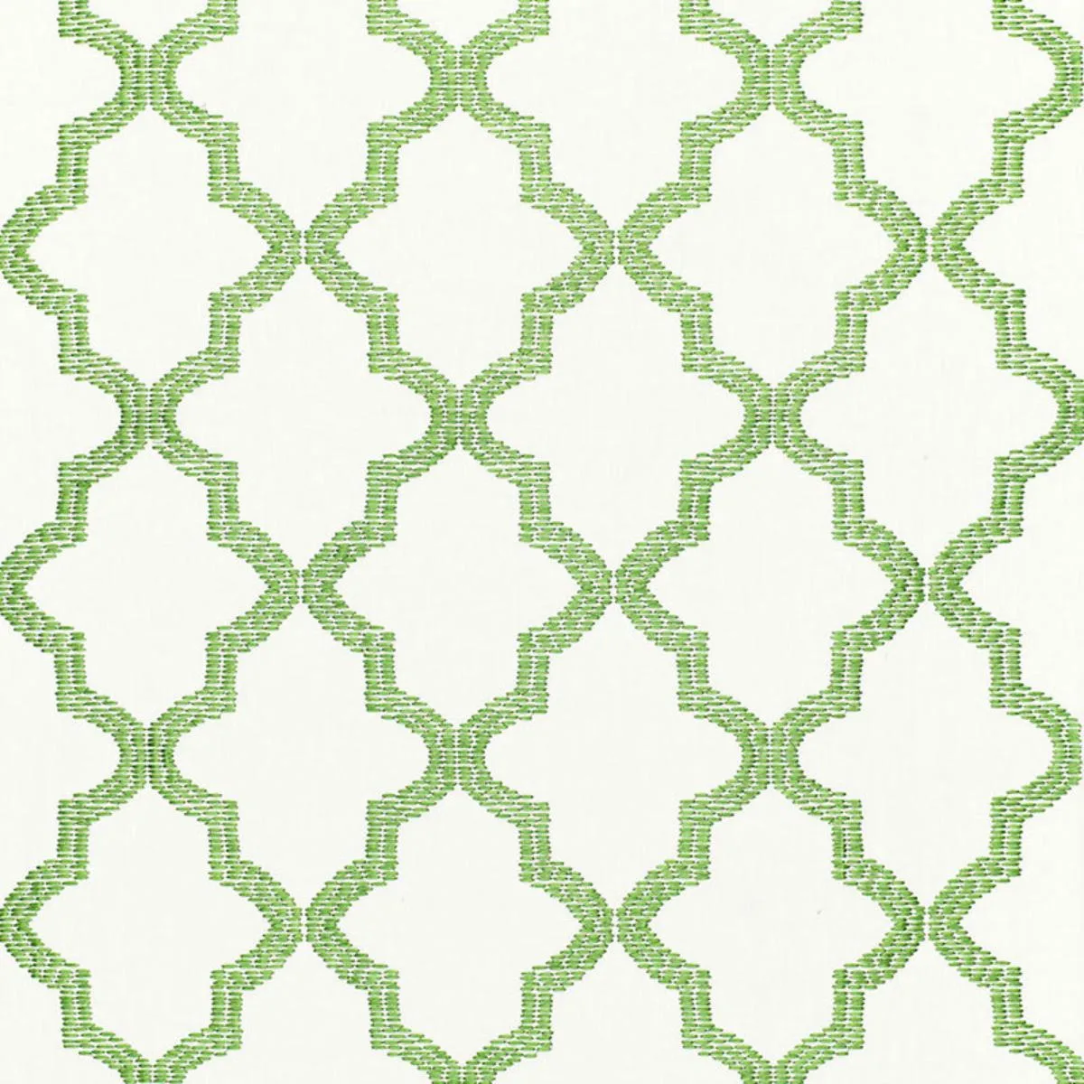 Schumacher 68341 Tangier Embroidery Grass fabric swatch