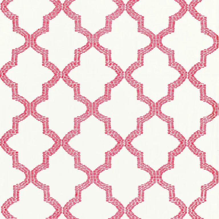 Schumacher 68340 Tangier Embroidery Peony fabric swatch