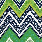 Schumacher 174741 Tangier Frame Print Sea Grass fabric swatch