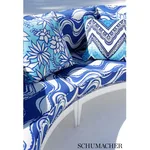 Schumacher 174741 Tangier Frame Print Sea Grass fabric swatch