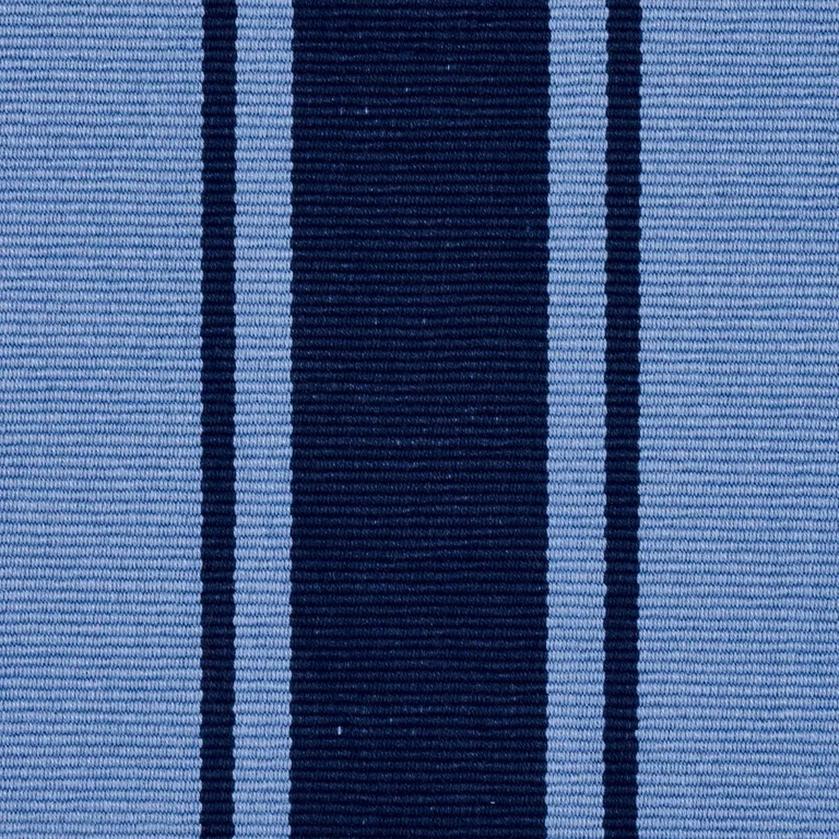 Schumacher 82270 Tangier Stripe Blue Tonal fabric swatch