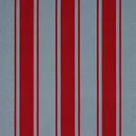 Schumacher 82272 Tangier Stripe Teal & Red fabric swatch