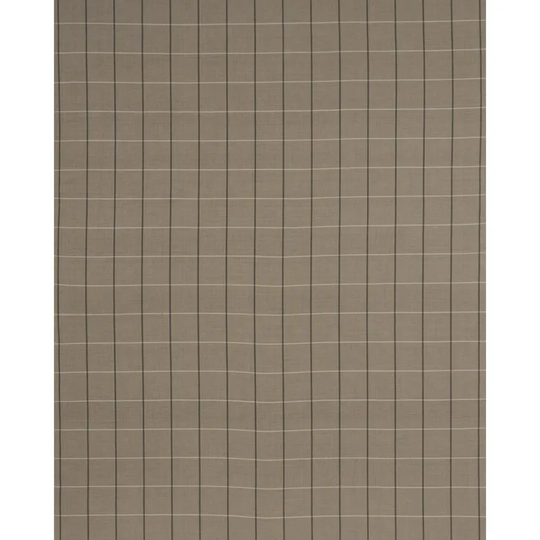 Schumacher 85910 Taos Grid Taupe fabric swatch