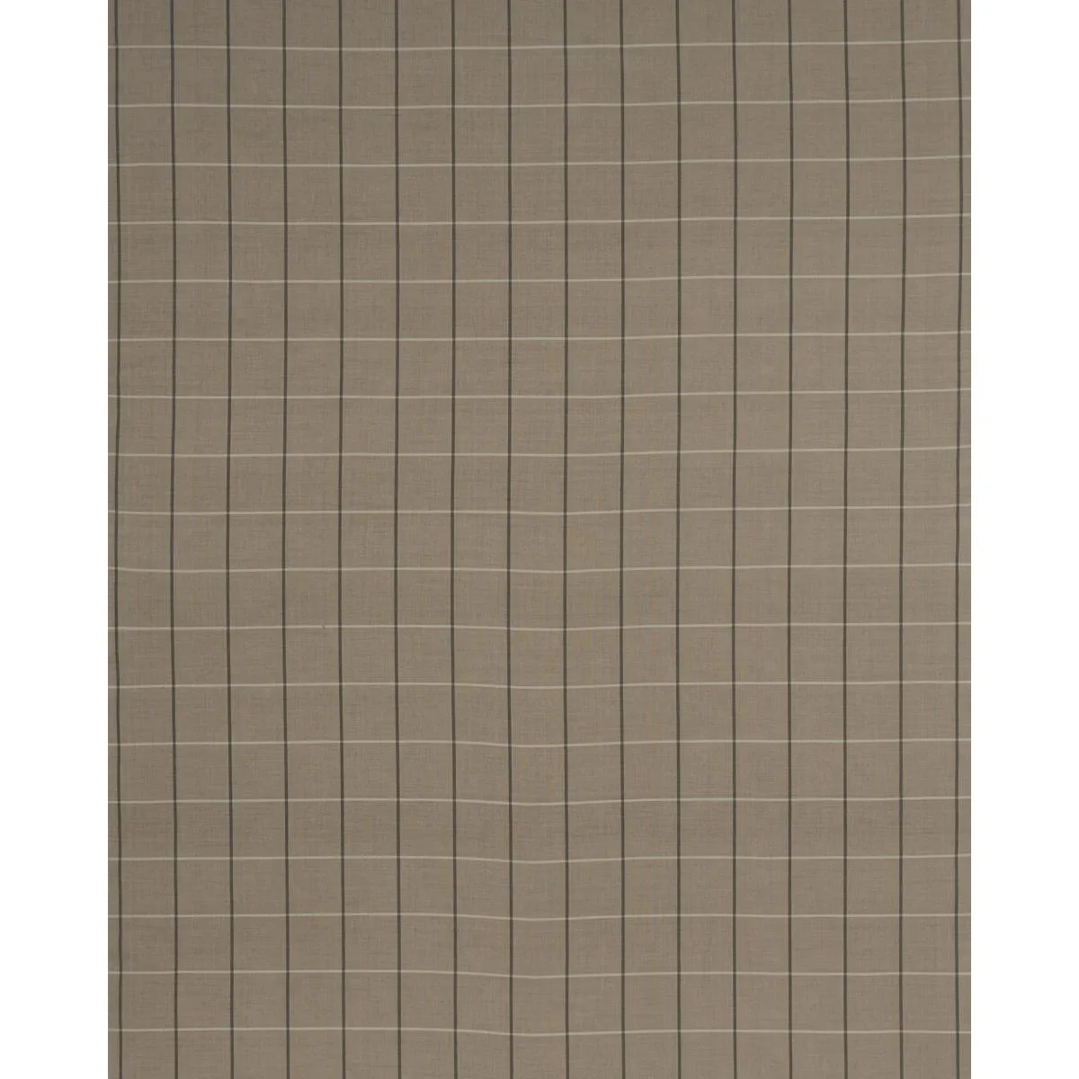 Schumacher 85910 Taos Grid Taupe fabric swatch