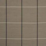 Schumacher 85910 Taos Grid Taupe fabric swatch