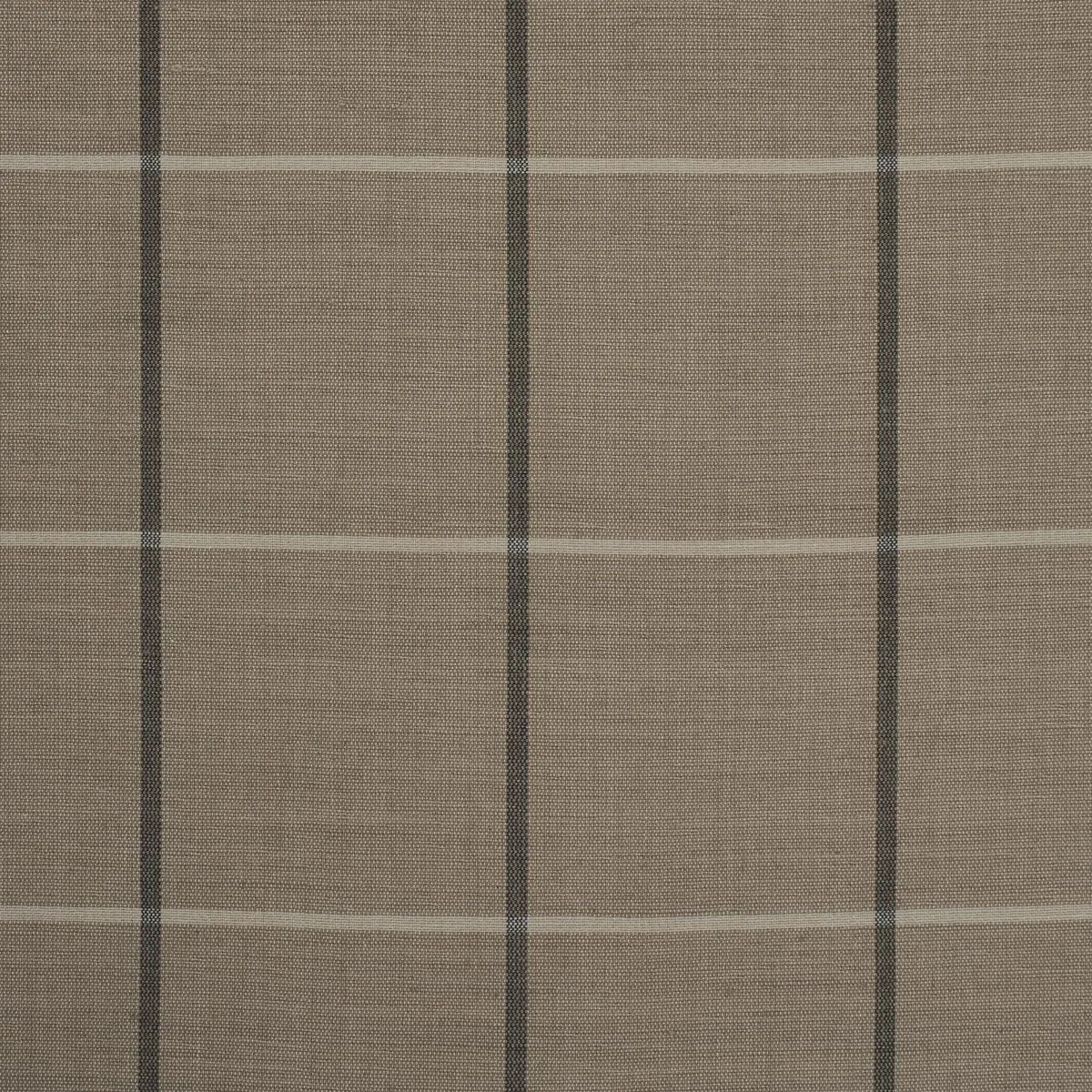 Schumacher 85910 Taos Grid Taupe fabric swatch