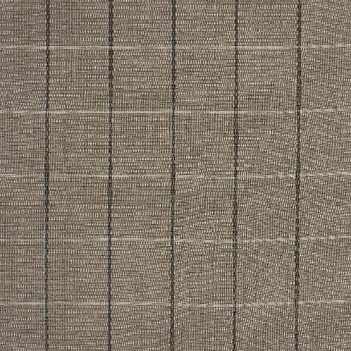 Schumacher 85910 Taos Grid Taupe fabric swatch