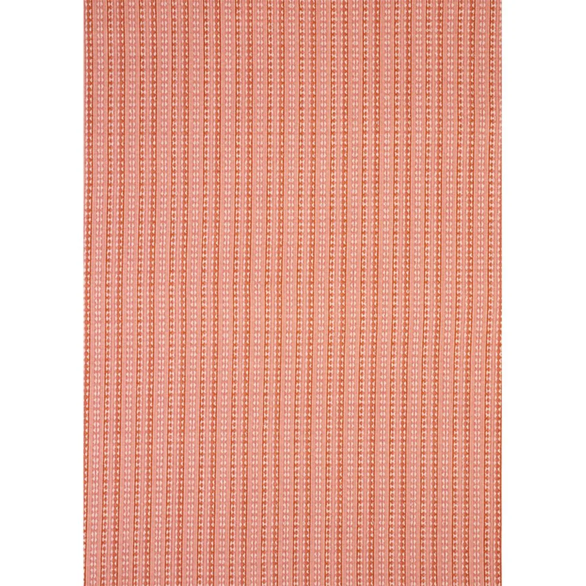 Schumacher 79082 Tarnby Stripe Coral fabric swatch
