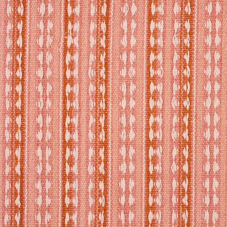 Schumacher 79082 Tarnby Stripe Coral fabric swatch