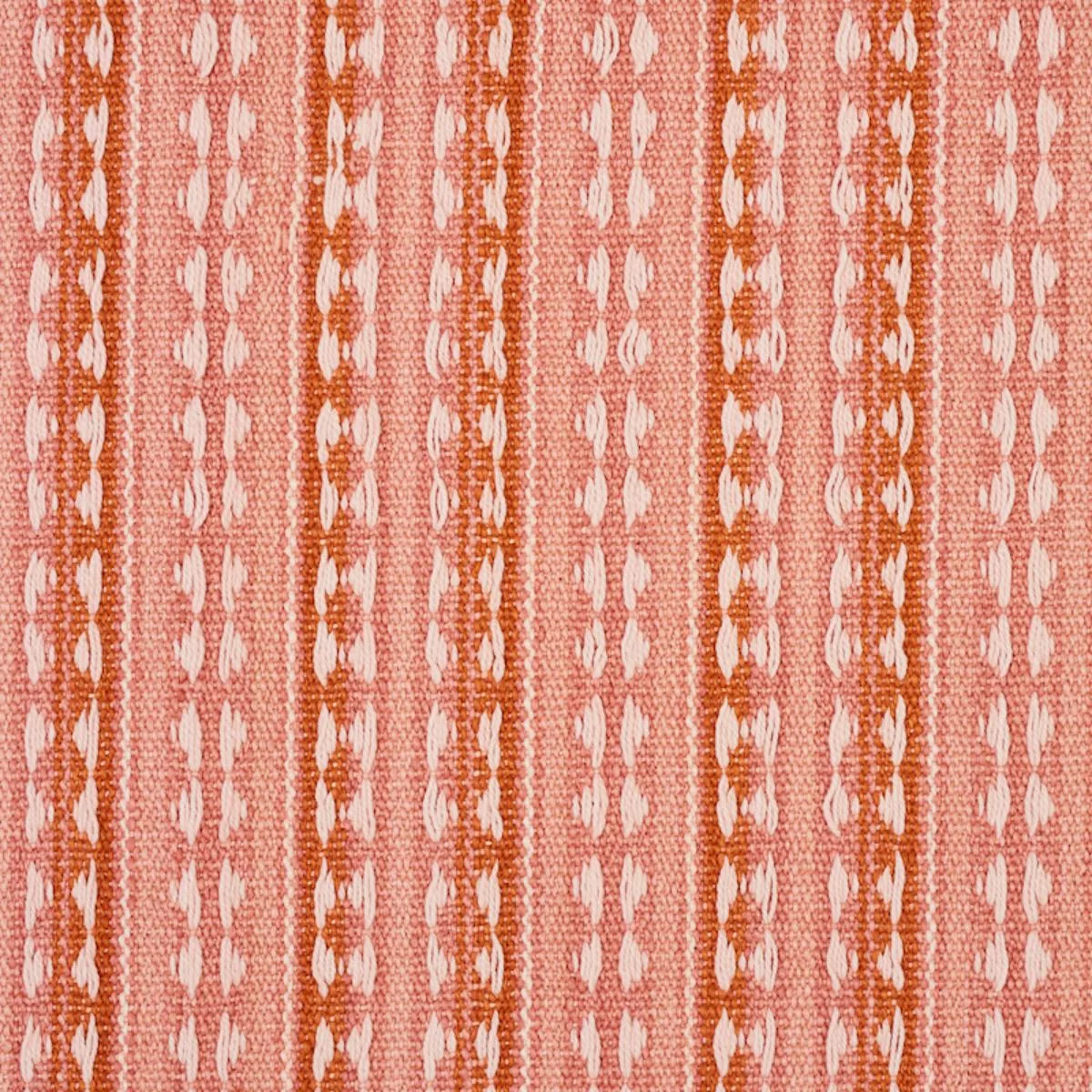 Schumacher 79082 Tarnby Stripe Coral fabric swatch