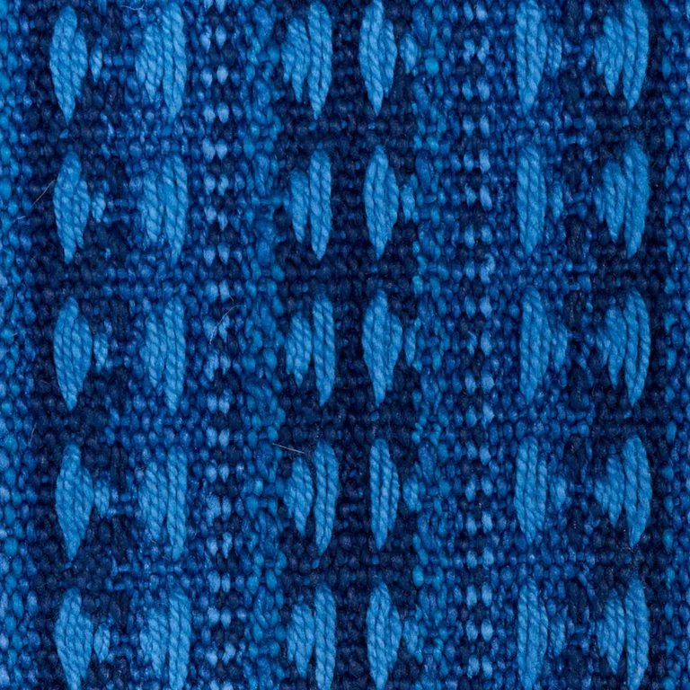 Schumacher 79081 Tarnby Stripe Indigo fabric swatch