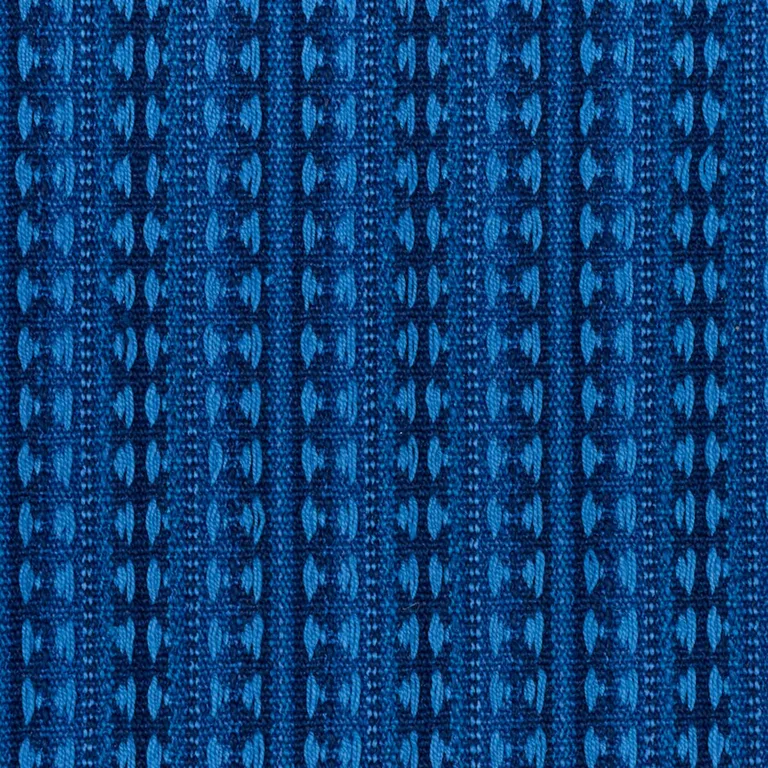 Schumacher 79081 Tarnby Stripe Indigo fabric swatch