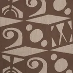 Schumacher 182760 Tarot Hand Block Brown fabric swatch