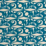 Schumacher 182761 Tarot Hand Block Mineral Blue fabric swatch