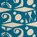 Schumacher 182761 Tarot Hand Block Mineral Blue fabric swatch