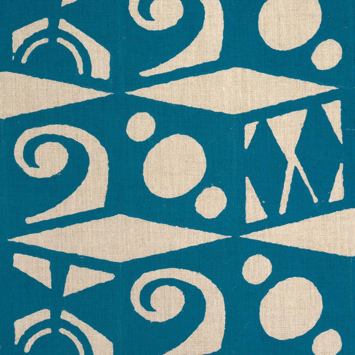 Schumacher 182761 Tarot Hand Block Mineral Blue fabric swatch