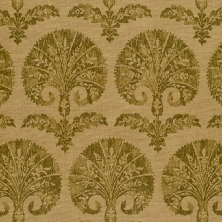 Schumacher 2643391 Tasha Carnation Basil fabric swatch