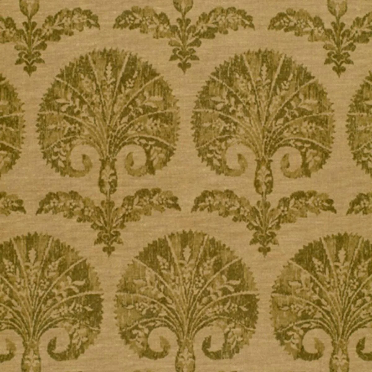 Schumacher 2643391 Tasha Carnation Basil fabric swatch