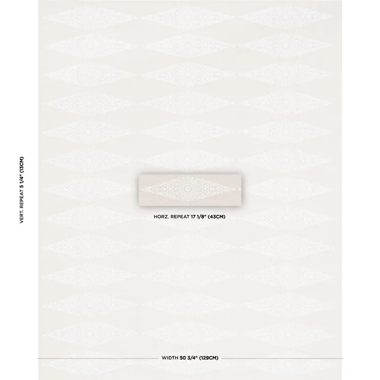 Schumacher 85672 Tasmin Embroidery Natural fabric swatch
