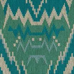 Schumacher 79042 Tauride éPinglé Peacock fabric swatch