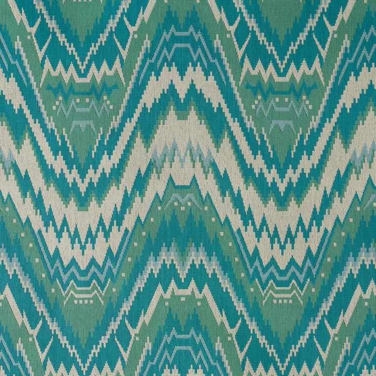 Schumacher 79042 Tauride éPinglé Peacock fabric swatch