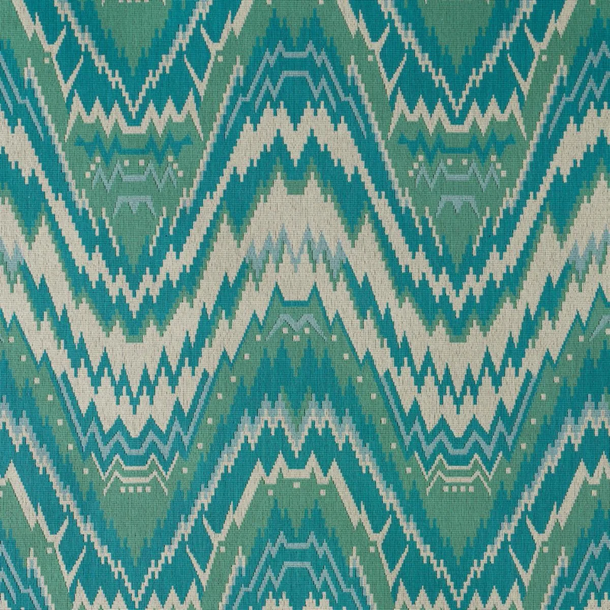 Schumacher 79042 Tauride éPinglé Peacock fabric swatch