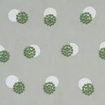 Schumacher 81842 Taylor Embroidery Green fabric swatch